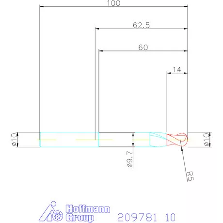 Garant VHM teljes rádiuszmaró 10 mm
