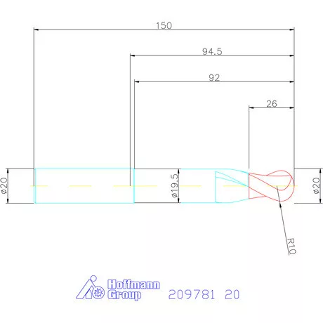 Garant VHM teljes rádiuszmaró 20 mm
