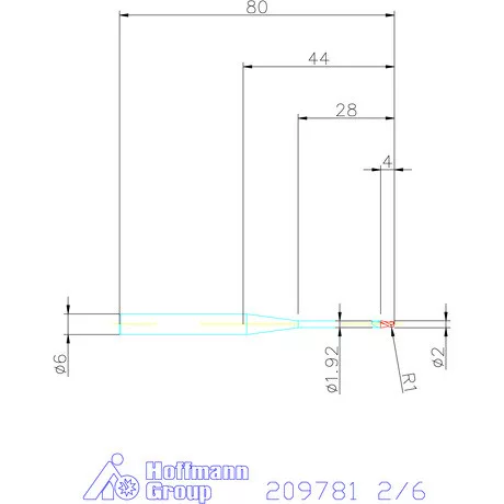 Garant VHM teljes rádiuszmaró 2/6 mm
