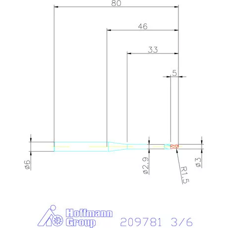 Garant VHM teljes rádiuszmaró 3/6 mm