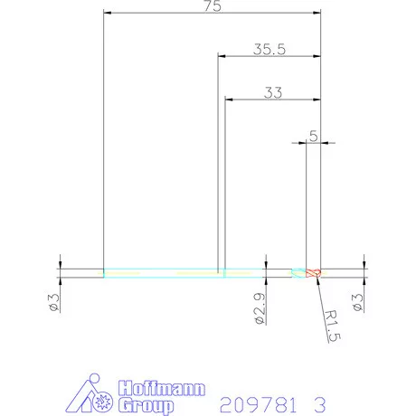 Garant VHM teljes rádiuszmaró 3 mm