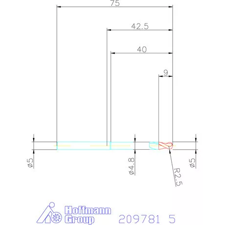 Garant VHM teljes rádiuszmaró 5 mm