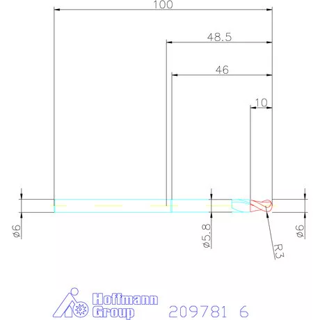 Garant VHM teljes rádiuszmaró 6 mm