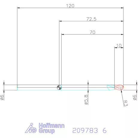 Garant VHM teljes rádiuszmaró 6 mm