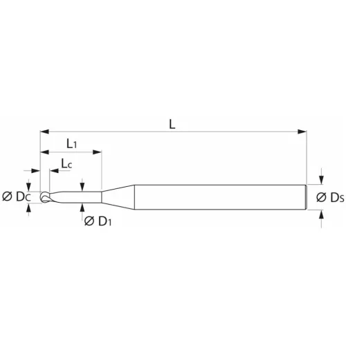 Garant VHM rádiusz másolómaró 0,5X8 mm