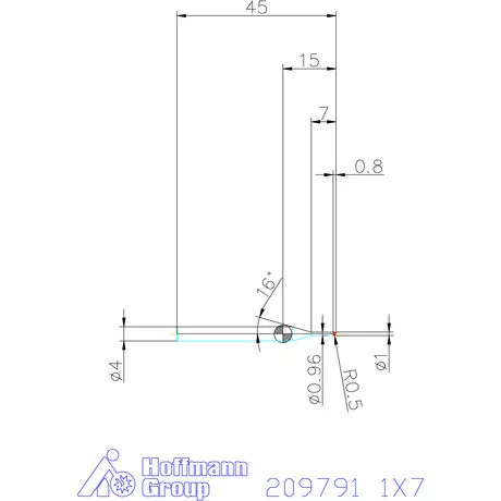 Garant VHM rádiusz másolómaró 1X7 mm