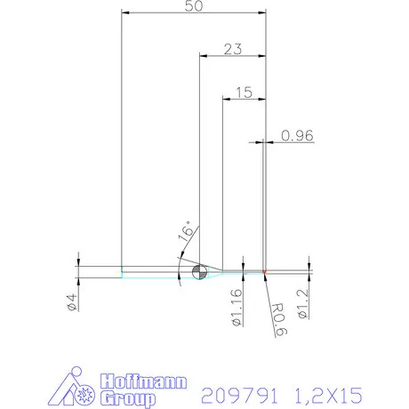 Garant VHM rádiusz másolómaró 1,2X15 mm