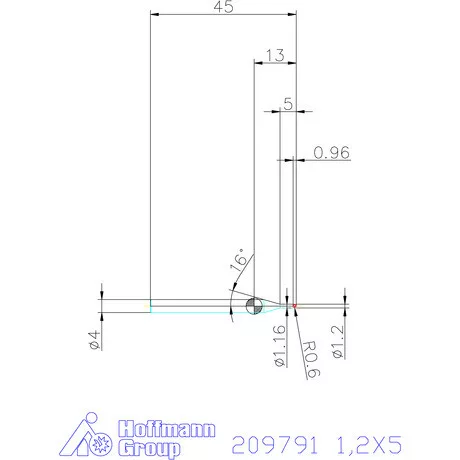 Garant VHM rádiusz másolómaró 1,2X5 mm