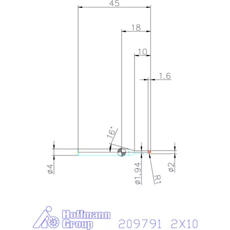 Garant VHM rádiusz másolómaró 2X10 mm