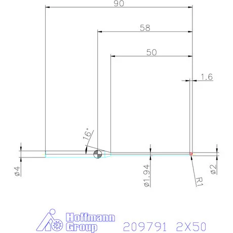 Garant VHM rádiusz másolómaró 2X50 mm