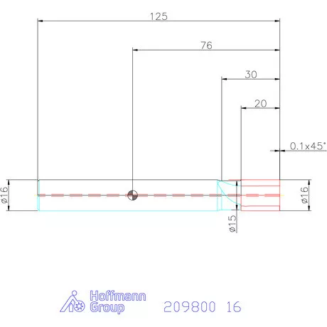 Garant PKD maró belső hűtéssel egyenes forgácsolás 16 mm