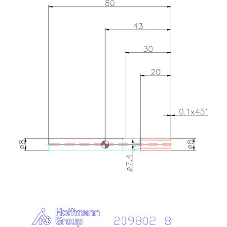 Garant PKD maró belső hűtéssel toló forgácsolás 8 mm