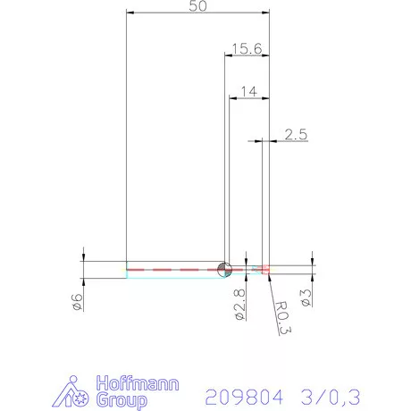 Garant PKD tóruszmaró belső hűtéssel egyenes forgácsolás 3/0,3 mm