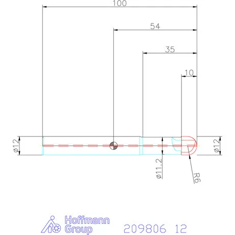 Garant PKD teljes rádiuszmaró, belső hűtéssel egyenes forgácsolás 12 mm