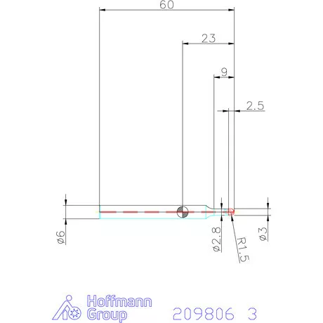 Garant PKD teljes rádiuszmaró, belső hűtéssel egyenes forgácsolás 3 mm