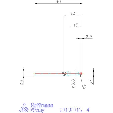 Garant PKD teljes rádiuszmaró, belső hűtéssel egyenes forgácsolás 4 mm