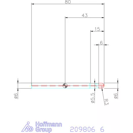 Garant PKD teljes rádiuszmaró, belső hűtéssel egyenes forgácsolás 6 mm