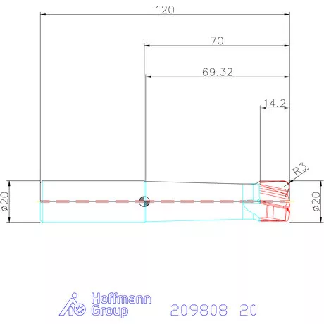 Garant PKD szármaró belső hűtéssel HPC 20 mm
