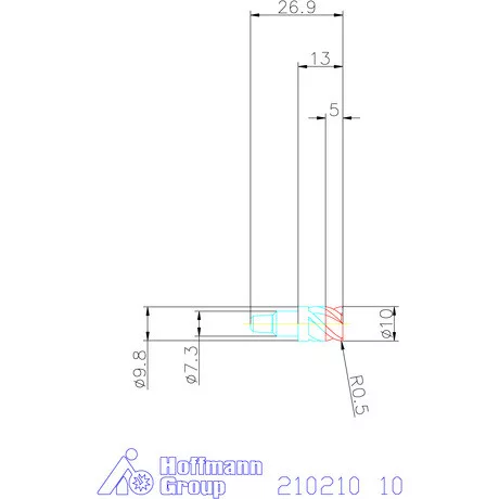 Garant Sarokmarófej, rádiusz = 0,5 mm 10 mm