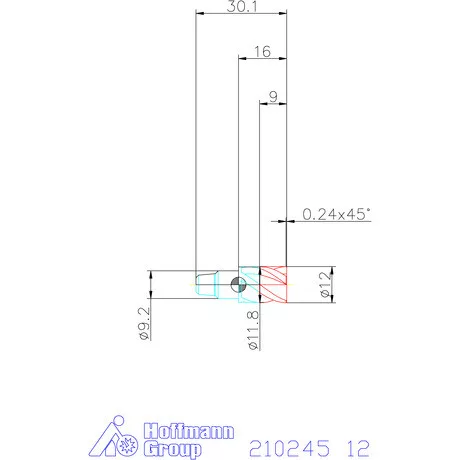 Garant Garant Master Steel sarokmarófej, 45° élletöréssel 12 mm