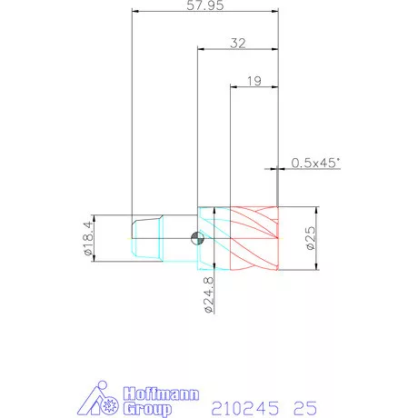 Garant Garant Master Steel sarokmarófej, 45° élletöréssel 25 mm