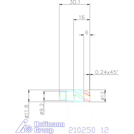 Garant Sarokmaró fej 45°-os élletöréssel 12 mm