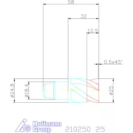 Garant Sarokmaró fej 45°-os élletöréssel 25 mm