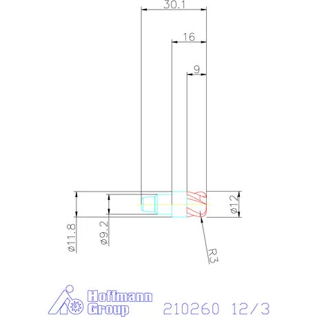 Garant Tóruszmaró fej 12/3 mm