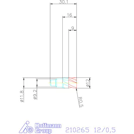 Garant Tóruszmaró fej, keménymegmunkálás 12/0,5 mm