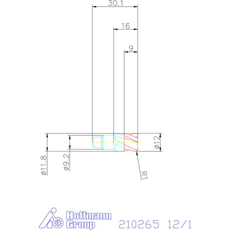 Garant Tóruszmaró fej, keménymegmunkálás 12/1 mm