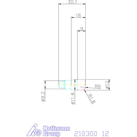 Garant Homlok tóruszmaró 12 mm