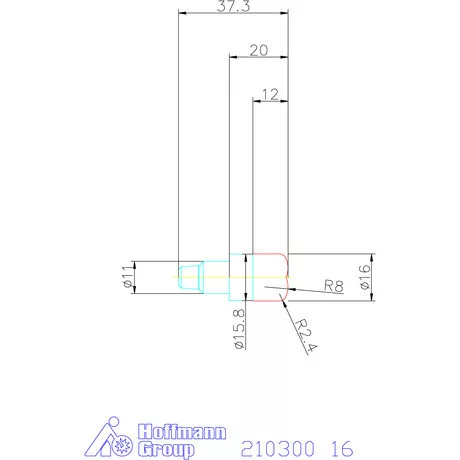 Garant Homlok tóruszmaró 16 mm