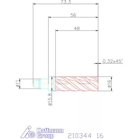Garant TPC marófej forgácstörőkkel 3×D 16 mm