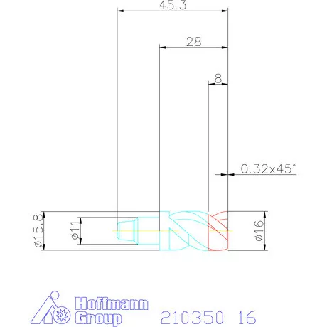 Garant Marófej, 45°-os élletöréssel HPC 16 mm
