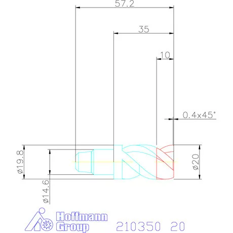 Garant Marófej, 45°-os élletöréssel HPC 20 mm