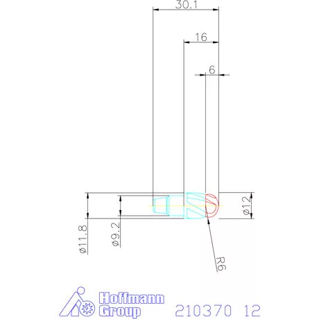 Garant Másolómaró fej, keménymegmunkálás 12 mm
