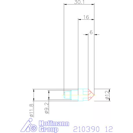 Garant Leélező marófej 90° 12 mm