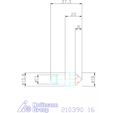 Garant Leélező marófej 90° 16 mm