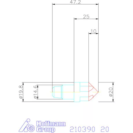 Garant Leélező marófej 90° 20 mm