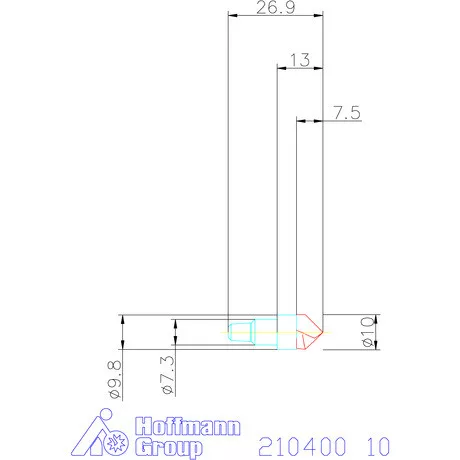 Garant NC központozó, 90° 10 mm