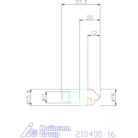 Garant NC központozó, 90° 16 mm
