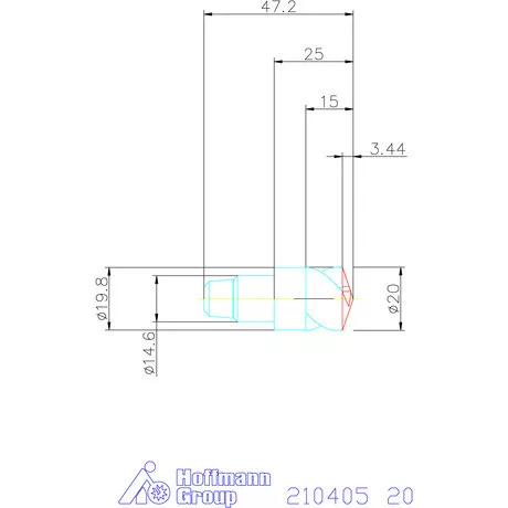Garant NC központozó, 142° 20 mm