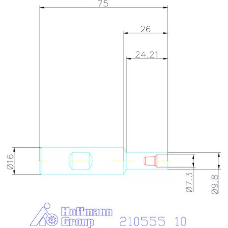 Garant Befogó, hengeres, belső hűtés nélkül 10 mm