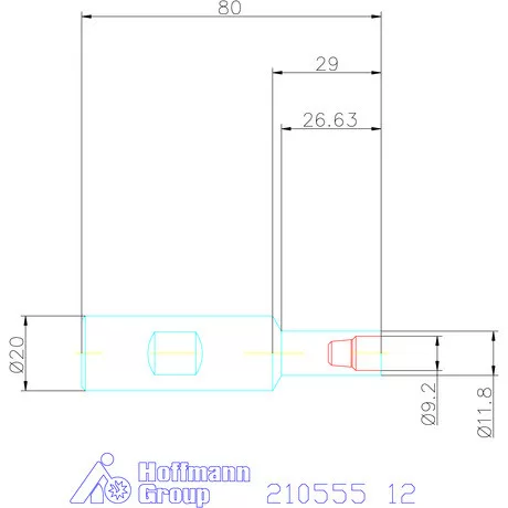Garant Befogó, hengeres, belső hűtés nélkül 12 mm
