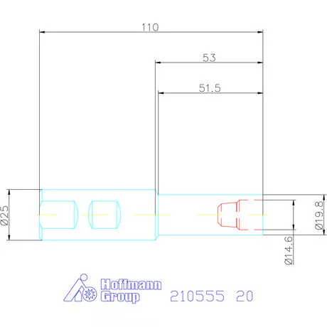 Garant Befogó, hengeres, belső hűtés nélkül 20 mm