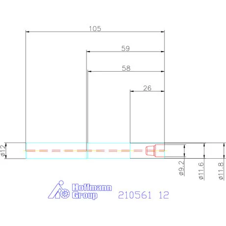Garant VHM hengeres befogó, rövid 12 mm