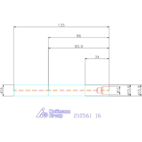 Garant VHM hengeres befogó, rövid 16 mm