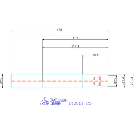 Garant VHM hengeres befogó, rövid 25 mm