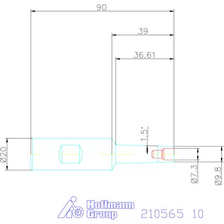 Garant Befogó, kúpos, belső hűtés nélkül 10 mm