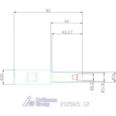 Garant Befogó, kúpos, belső hűtés nélkül 12 mm